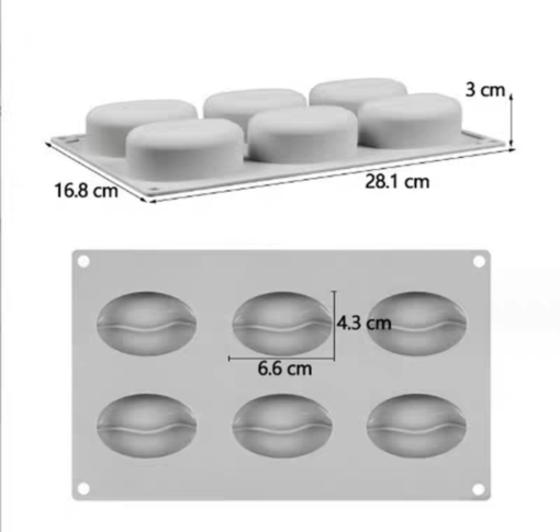 COFFEE BEAN MOULD -  MOUSSE MOULD - DESSERT MOULD - ENTREMET MOULD - Image 2