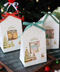 WHITE MERRY CHRISTMAS BOX (1 PACK = 10 PIECES)