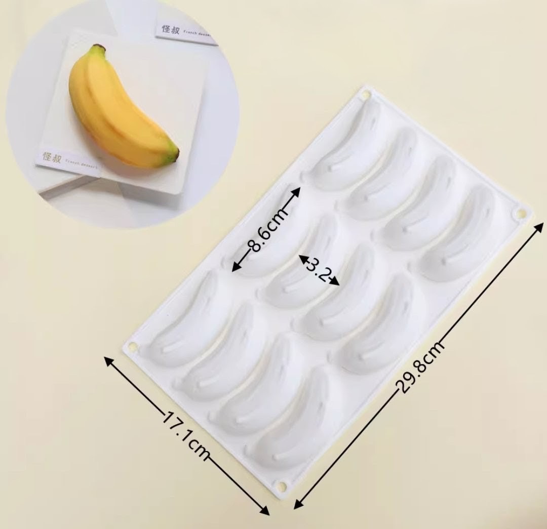 BANANA MOULD - MOUSSE MOULD - PASTRY MOULD - ENTREMET MOULD - FRUIT MOULD - Image 2