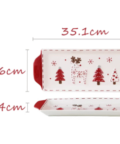 Alternative view of REINDEER RECTANGLE CERAMIC PLATTER