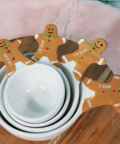 GINGERBREAD MAN CERAMIC MEASURING CUP SET