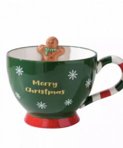 Alternative view of GREEN CHRISTMAS - GINGERBREAD MAN HOT CHOCOLATE MUG - CERAMIC CUP (350 ML)