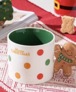 GINGERBREAD MAN CHRISTMAS HOT CHOCOLATE MUG - CUP (350 ML)