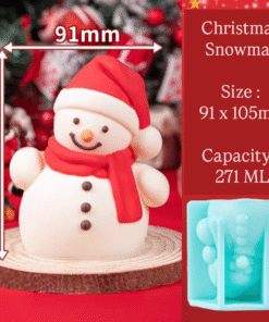 3D SNOWMAN MOULD - SILICON MOULD - PASTRY MOULD