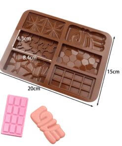 Alternative view of 6 CAVITY SILICON CHOCOLATE BAR MOULD