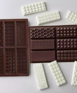 MIXED DESIGN - 6 CAVITY SILICON CHOCOLATE BAR MOULD