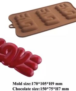 LOVE SILICON CHOCOLATE BAR MOULD