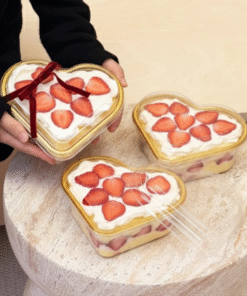 HEART BOXES - CONTAINERS WITH TRANS LIDS (10 PIECES)