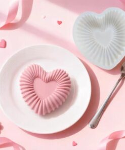 FLUTED HEART SILICON MOULD