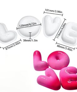 Alternative view of LOVE PASTRY MOULD - LETTER MOULD - 4 PC SET