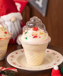 Alternative view of ICE CREAM SHAPE CONE CONTAINERS WITH LIDS (1 PACK = 10 PIECES)