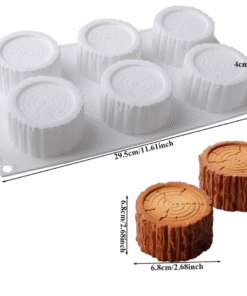 Alternative view of TREE STUMP PASTRY MOULD - TREE BARK MOULD - SILICON MOULD