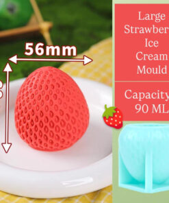 LARGE STRAWBERRY ICE CREAM MOULD - SILICON MOULD - POP SICLE MOULD