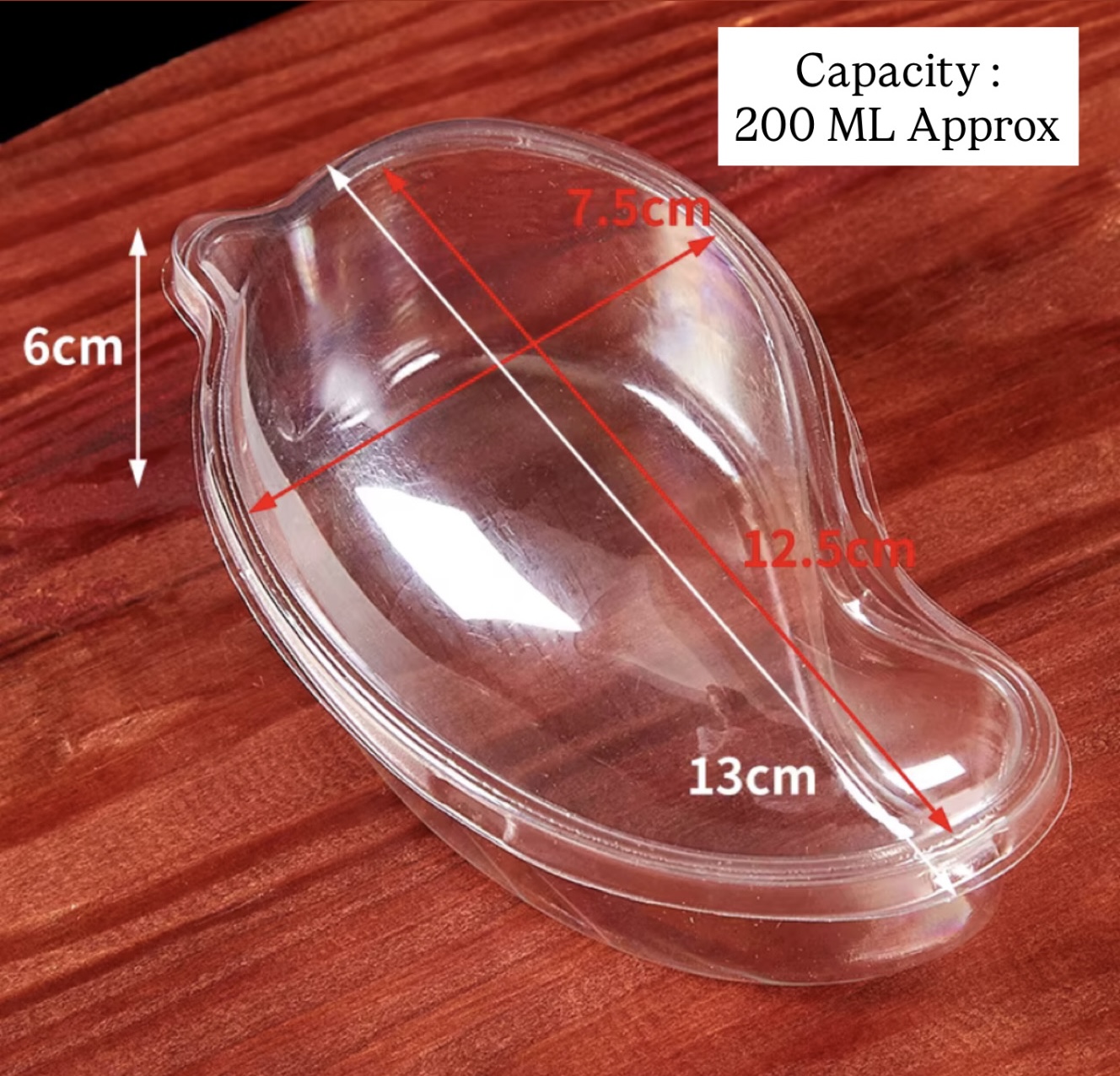 MANGO SHAPE DESSERT CONTAINERS WITH LIDS ( 1 PACK = 50 PIECES ) - Image 3