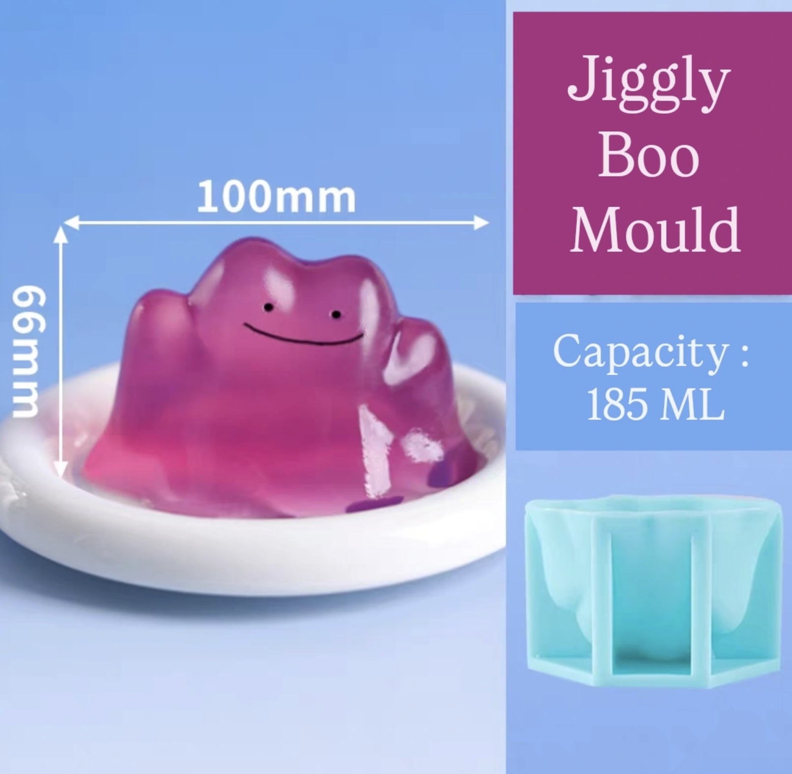 JIGGLY BOO MOULD - GHOST MOULD - SILICON MOULD - PASTRY MOULD