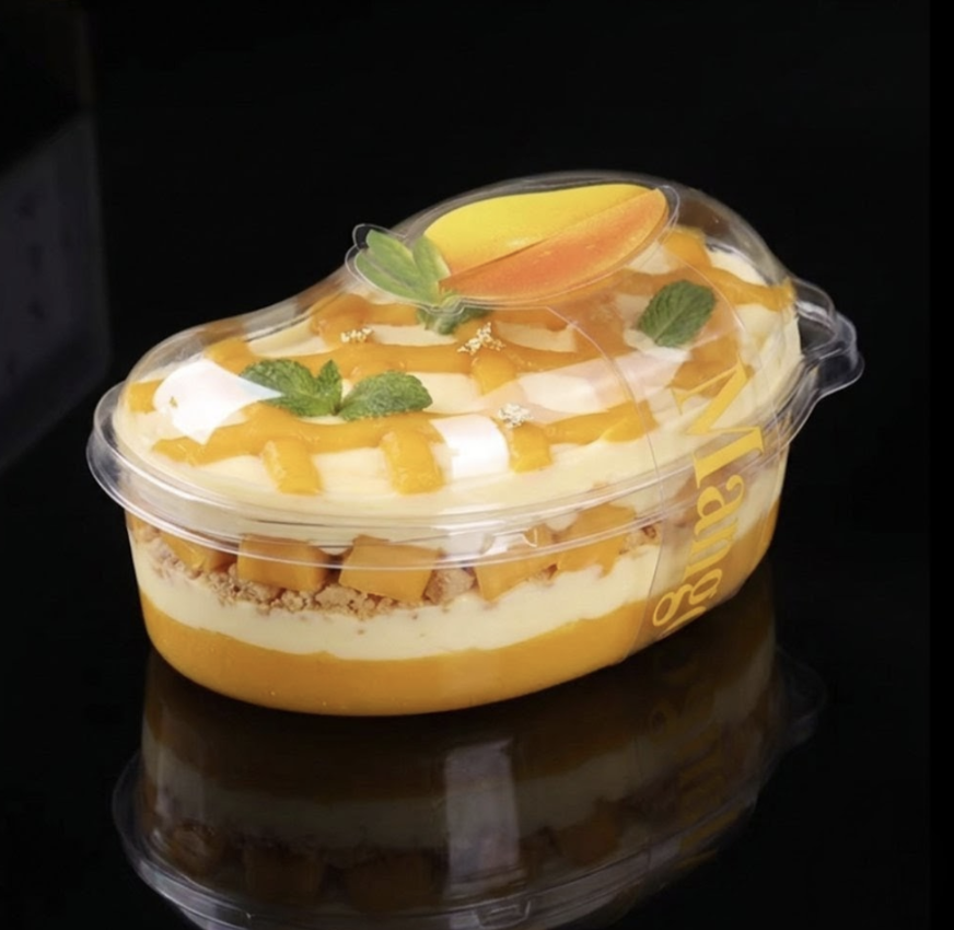 MANGO SHAPE DESSERT CONTAINERS WITH LIDS ( 1 PACK = 50 PIECES ) - Image 2