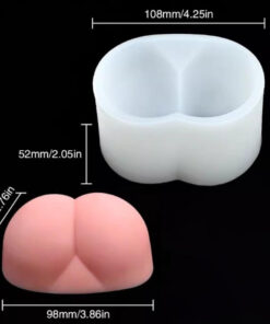 Alternative view of 3D BUTT MOULD - JELLO MOULD - PASTRY MOULD - SILICON MOULD