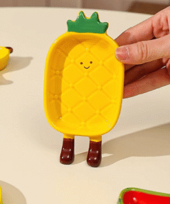 PINEAPPLE DESSERT PLATE - CERAMIC (SINGLE PIECE)