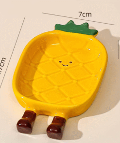Alternative view of PINEAPPLE DESSERT PLATE - CERAMIC (SINGLE PIECE)