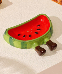WATERMELON DESSERT PLATE - CERAMIC (SINGLE PIECE)
