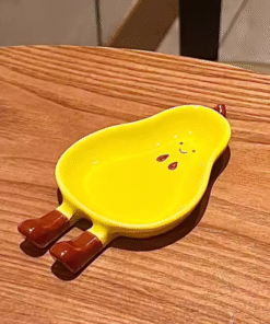 PEAR DESSERT PLATE - CERAMIC (SINGLE PIECE)