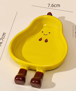 Alternative view of PEAR DESSERT PLATE - CERAMIC (SINGLE PIECE)