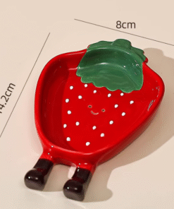 Alternative view of STRAWBERRY DESSERT PLATE - CERAMIC (SINGLE PIECE)