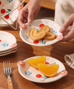 Alternative view of THE CHERRY POP DESSERT PLATE - CERAMIC (SINGLE PIECE)