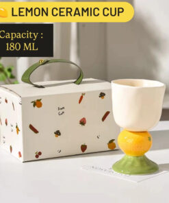 LEMON CERAMIC DESSERT CUP / BEVERAGE CUP - FRUIT CUP