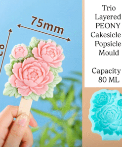 Alternative view of TRIO LAYERED PEONY CAKESICLE / POPSICLE MOULD - SILICON MOULD