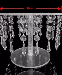 CRYSTAL TASSELS CAKE STAND (7.8 Inch)