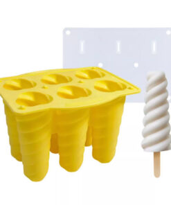 SWIRL SPIRAL ICE CREAM MOULD - POPSICLE MOULD - 6 CAVITY