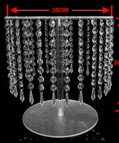 CRYSTAL TASSELS CAKE STAND (11.8 Inch)