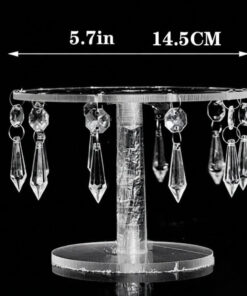CRYSTAL TASSELS CAKE STAND (5.7 Inch)