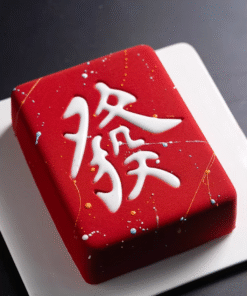 Alternative view of MAHJONG CAKE MOULD - FA LETTER MAHJONG TILE - 8 INCH - SILICON MOULD