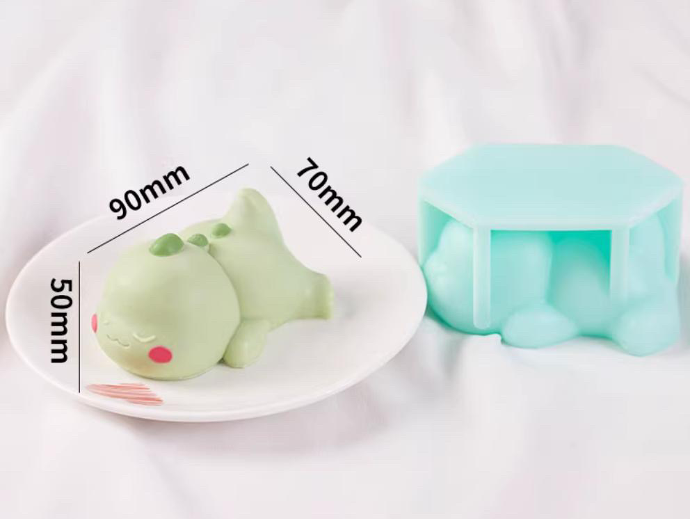 3D BABY DINOSAUR MOULD - PASTRY MOULD - SILICON MOULD - DINO MOULD - DESSERT MOULD - Image 3