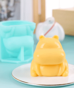 Alternative view of 3D JIGGLY HIPPO MOULD - HIPPOPOTAMUS MOULD - SILICON MOULD - PASTRY MOULD - PUDDING MOULD