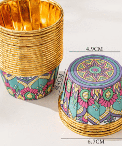 ETHNIC - FESTIVE CUPS FOR CUPCAKES & MUFFINS (1 PACK = 50 PCs) - STYLE 2