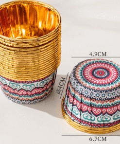 ETHNIC - FESTIVE CUPS FOR CUPCAKES & MUFFINS (1 PACK = 50 PCs) - STYLE 1