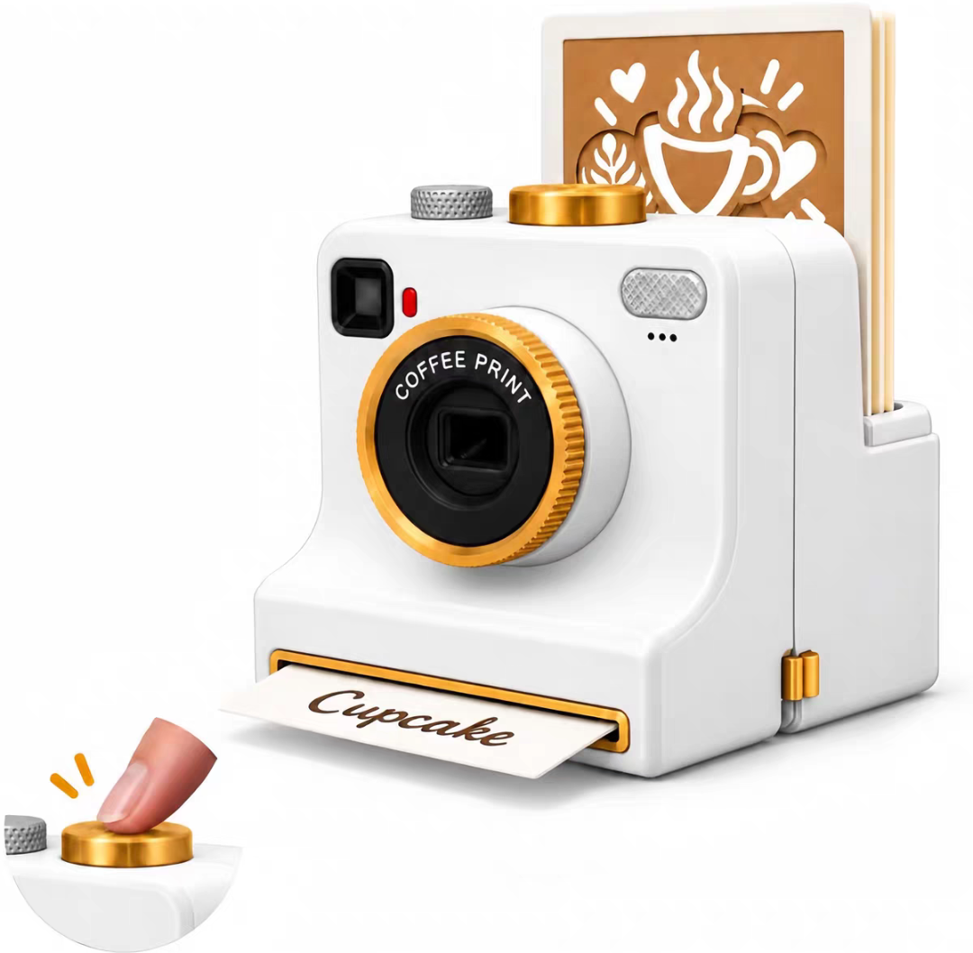 COFFEE PRINTING MACHINE - Cappuccino Printer - Milkshake Printer (15 Design Stencils Included)