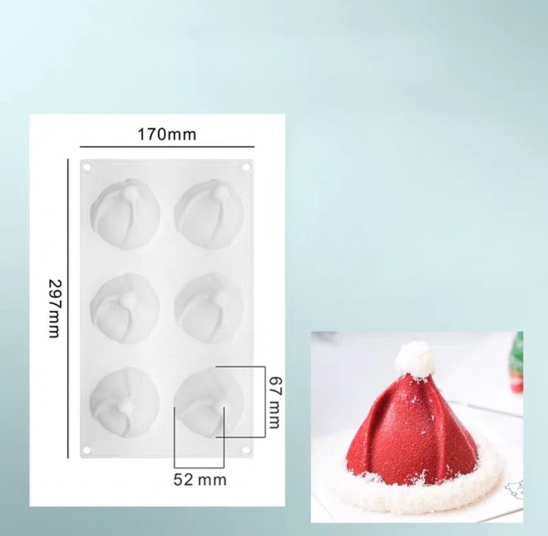 SANTA CAP PASTRY MOULD - CHRISTMAS MOULD - SILICON MOULD - Image 3